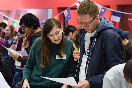 Students in conversation